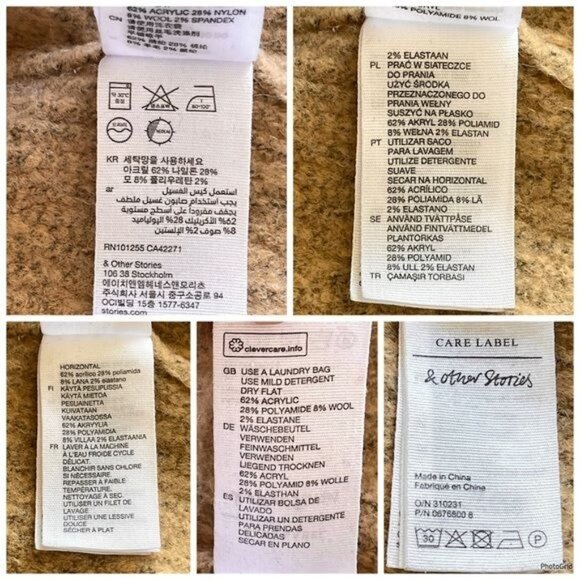 & OTHER STORIES Oversized Turtleneck tan Sweater XSmall - Picture 7 of 9